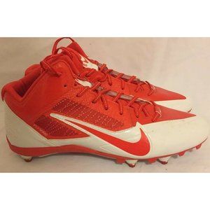 Nike Alpha Pro Football Cleats Men's Size 16 White/Red 599025-181 Flywire.